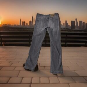 Duluth Trading Flex Ballroom Jeans Men's 34 x 32 Gray Wash Cotton Spandex